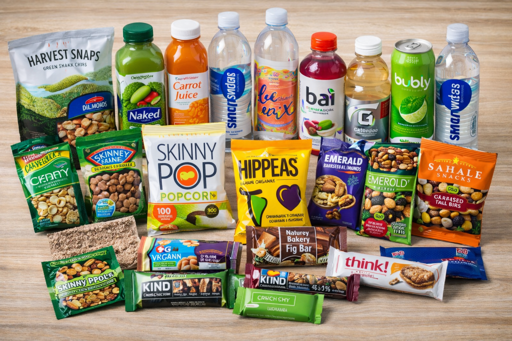 various healthy snacks and beverages and dietary specialty options Alata Amenities in la Vergne TN